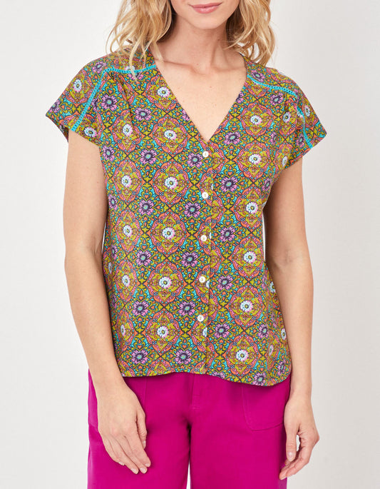 Blouse fluide col v ecovero VALERIA