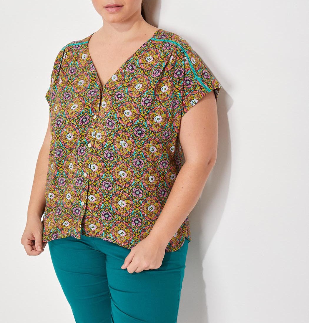 Blouse fluide col v ecovero VALERIA