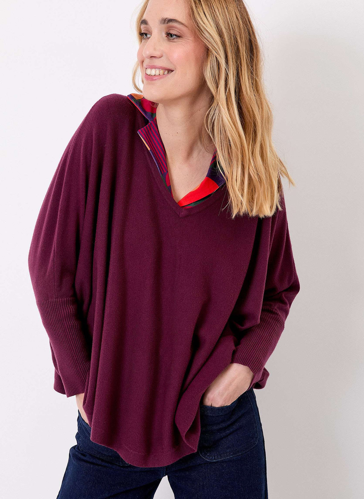 Pull oversize maille col V LANA