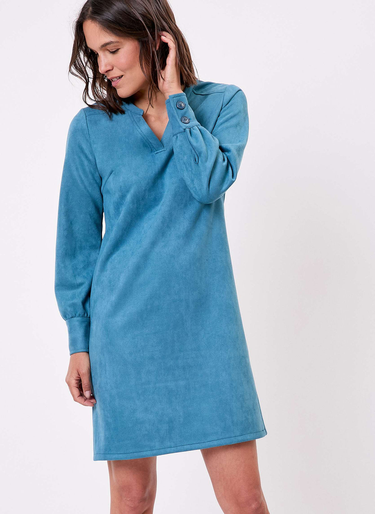 Robe droite suédine souple ANIKA