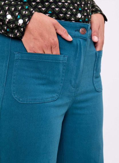 Pantalon large coton stretch OMAYA
