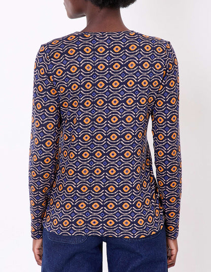 T-shirt imprimé fluide col V maille ORVAR