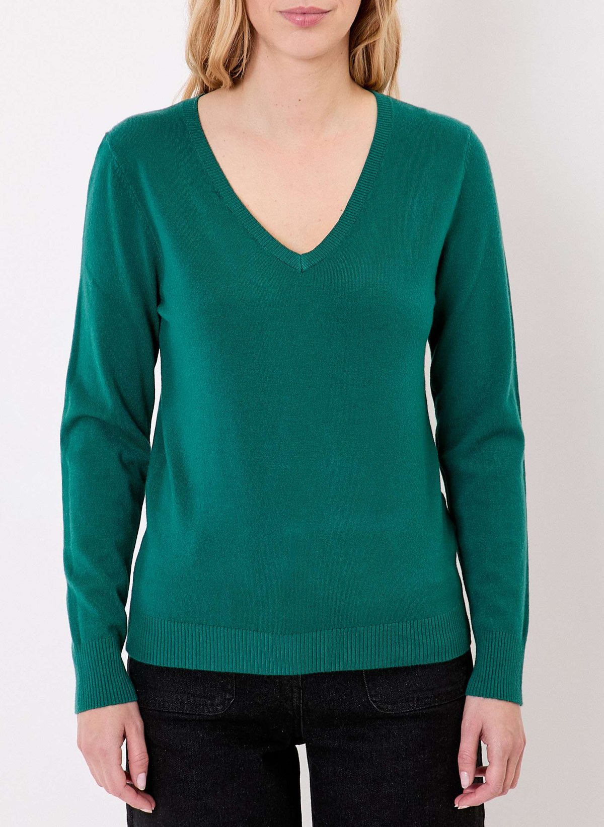 Pull maille col V HAYA