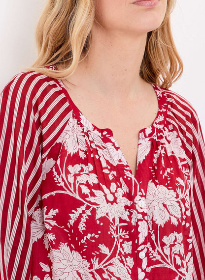 Blouse imprimée ample voile de coton bio OCCI