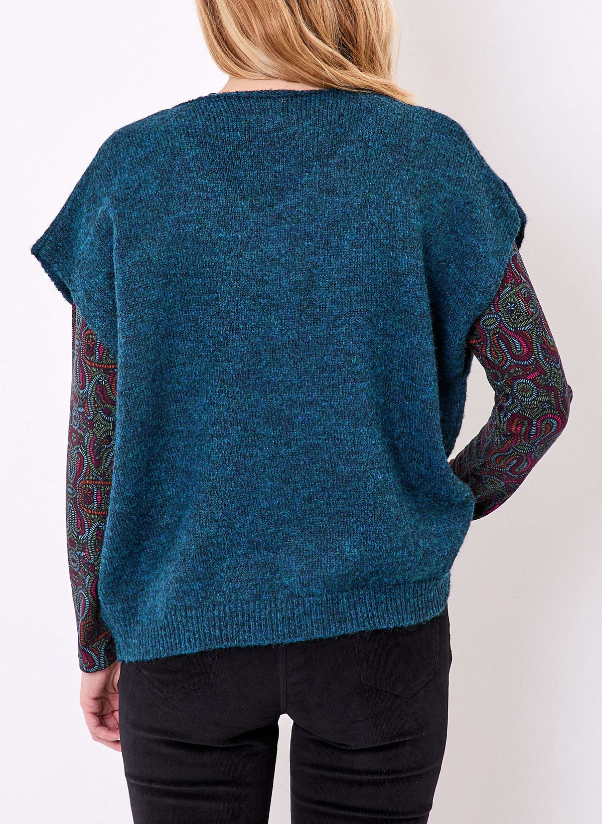Pull tricot sans manche uni DAKILA