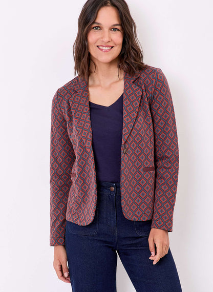 Blazer souple en maille jacquard bio ANATOLIE