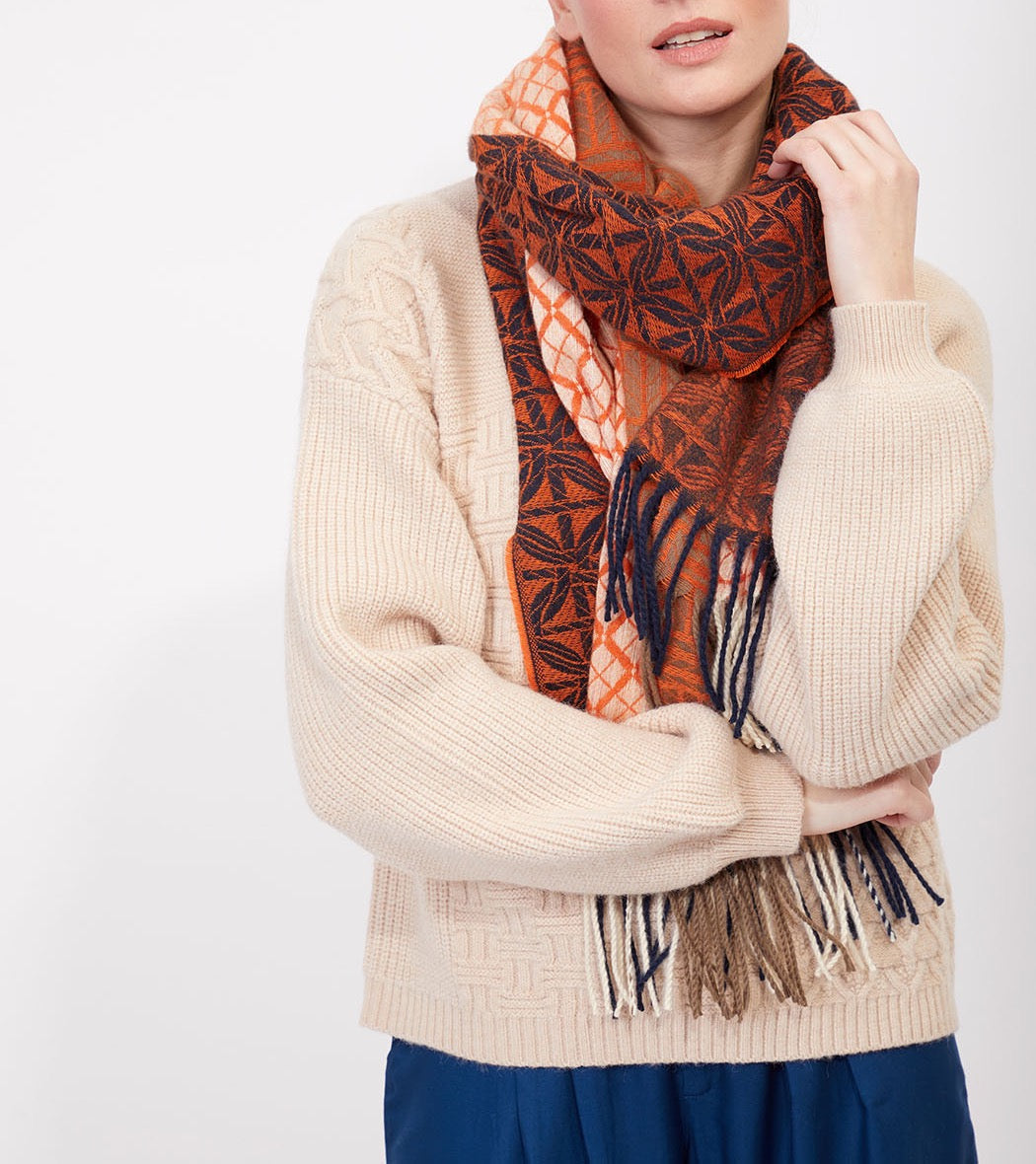 Echarpe en maille motifs CAMIL