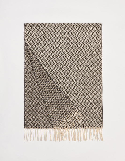Echarpe en maille à motifs géométriques GEO