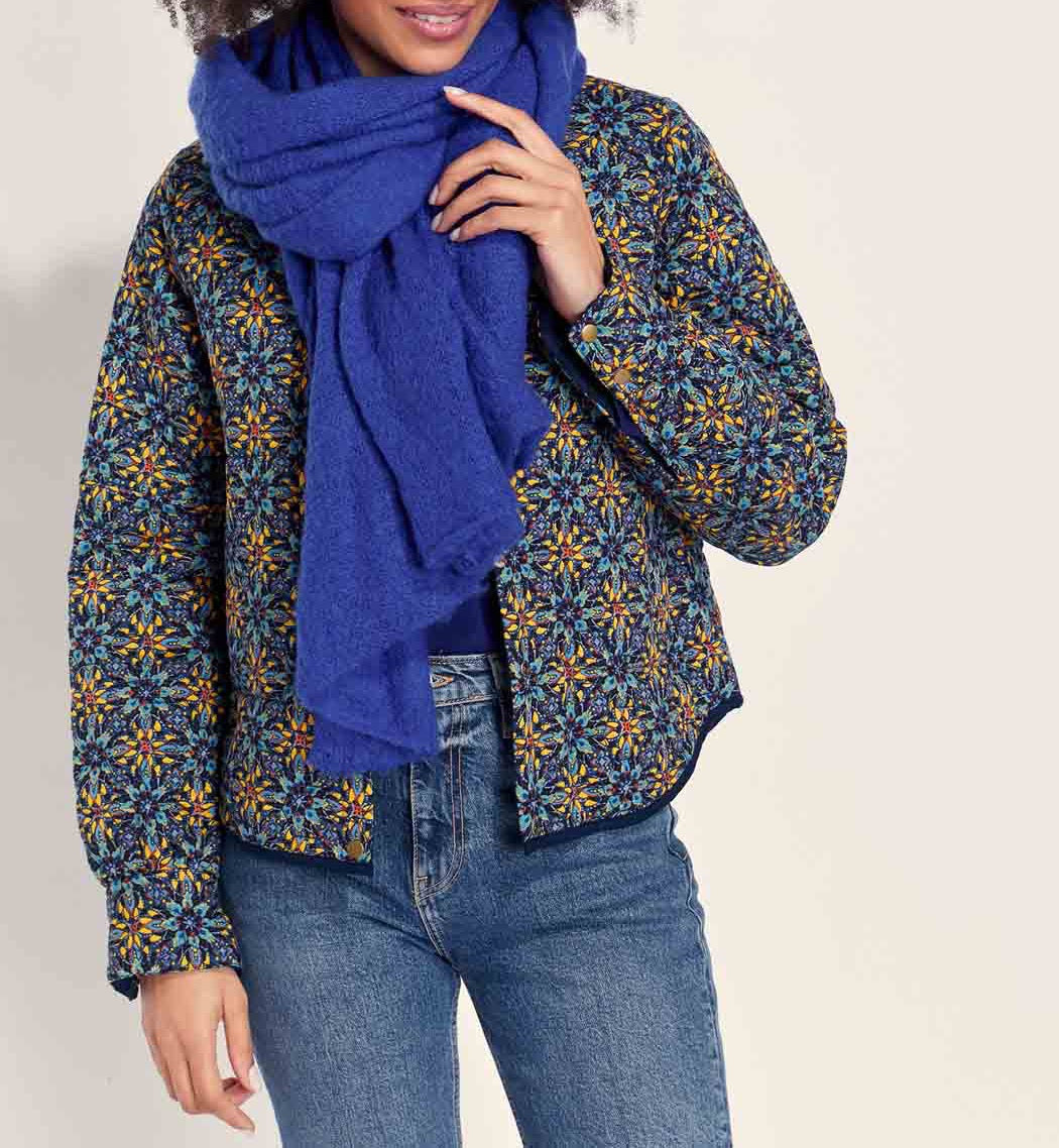Grande écharpe unie polyester recyclé
 ZAFIRE