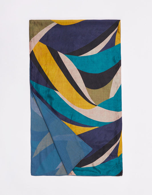 Foulard en soie imprimé doublé SOIE