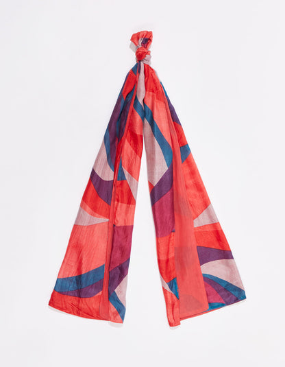 Foulard en soie imprimé doublé SOIE