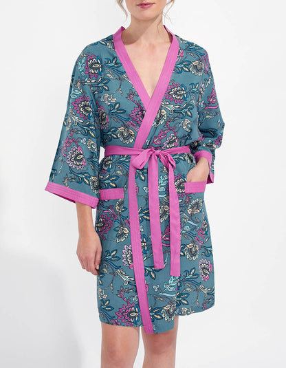 Kimono imprimé court fluide KARLA