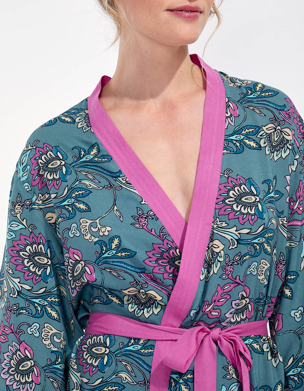Kimono imprimé court fluide KARLA