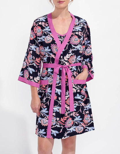 Kimono imprimé court fluide KARLA