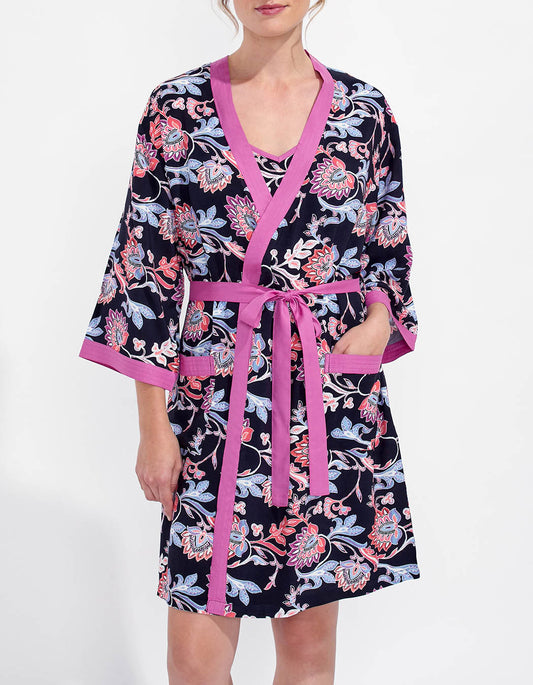 Kimono imprimé court fluide KARLA