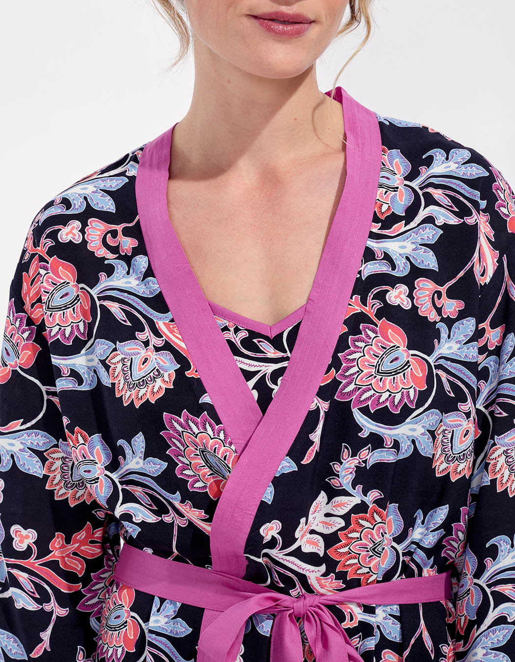 Kimono imprimé court fluide KARLA