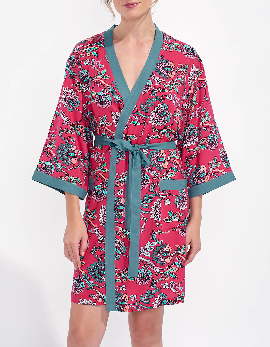 Kimono imprimé court fluide KARLA