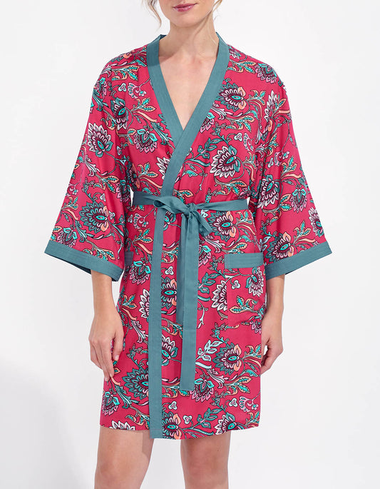 Kimono imprimé court fluide KARLA