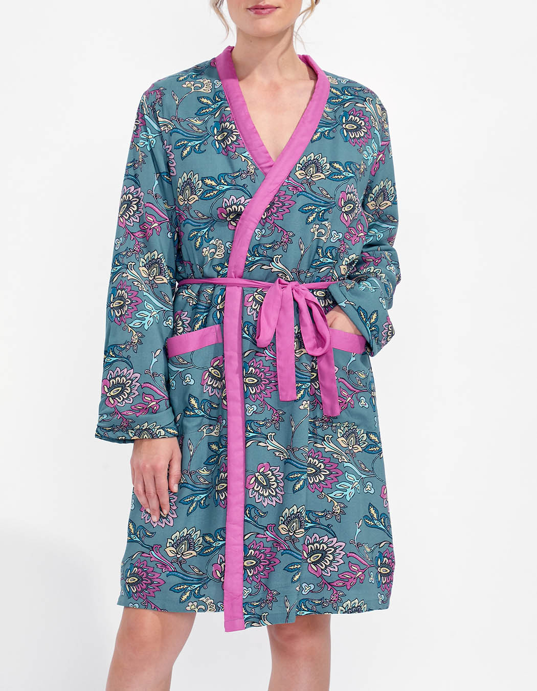 Kimono imprimé doublé en fourrure TOUDOU