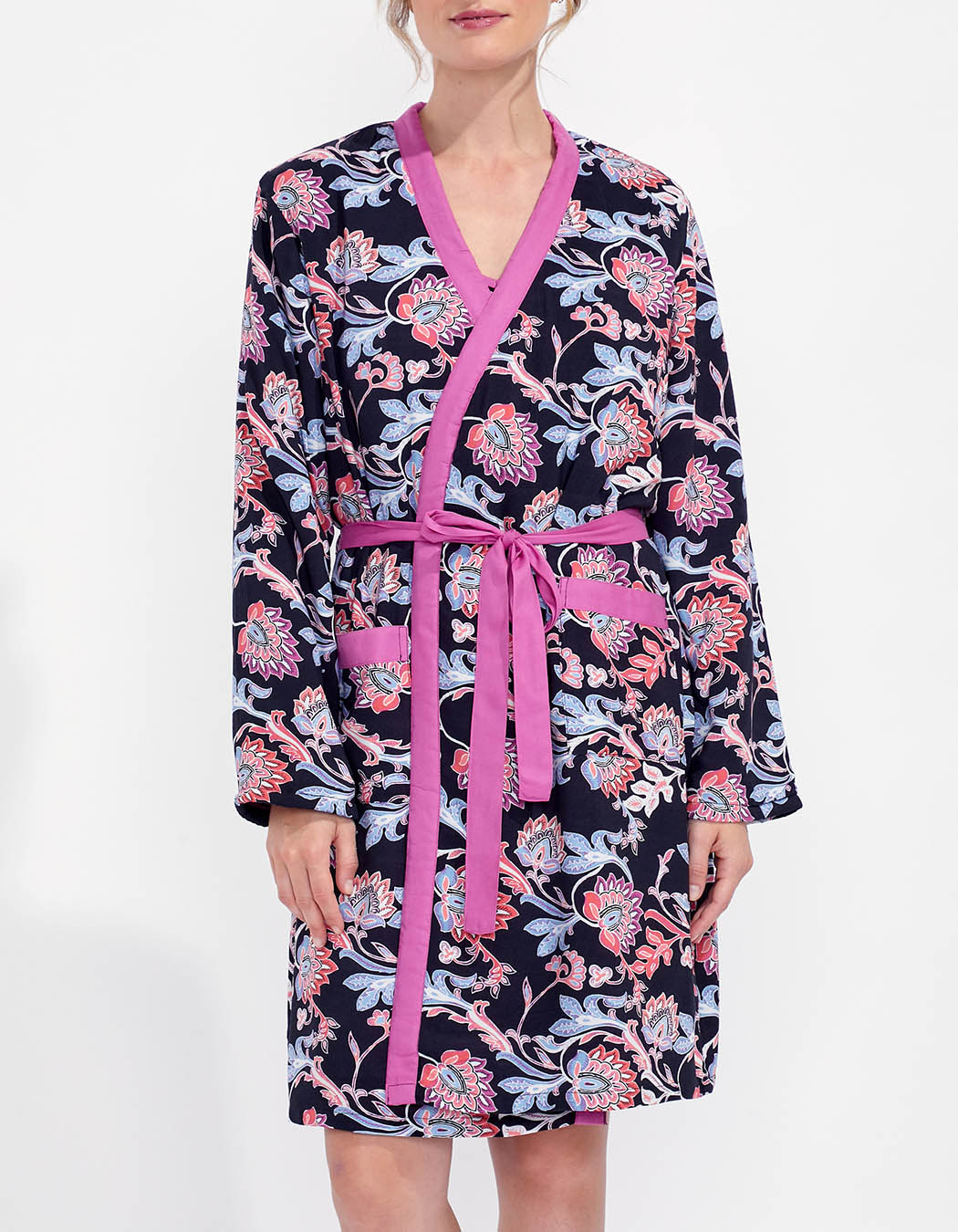 Kimono imprimé doublé en fourrure TOUDOU