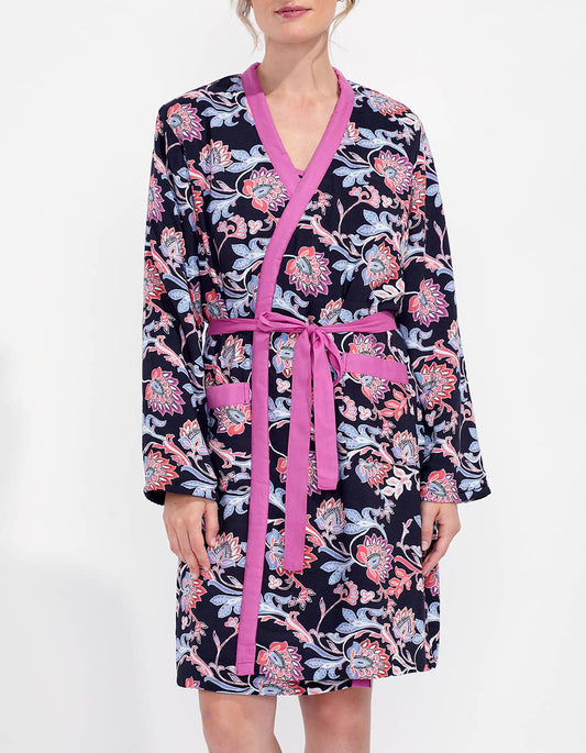 Kimono imprimé doublé en fourrure TOUDOU