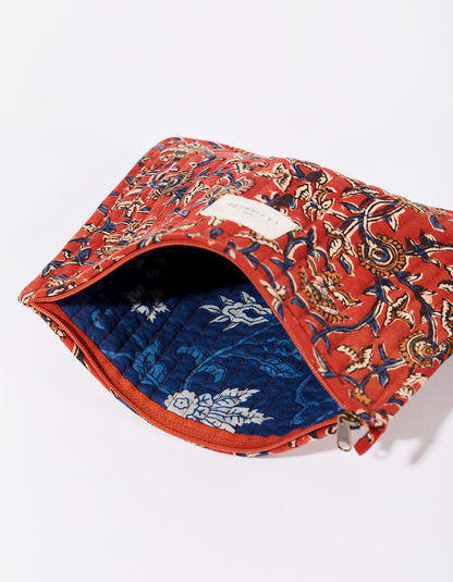 Grande pochette imprimée matelassée LISETTE