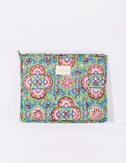 Grande pochette imprimée matelassée LISETTE