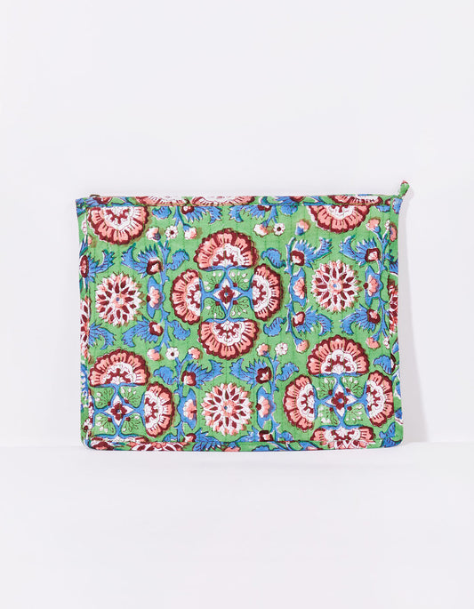 Grande pochette imprimée matelassée LISETTE