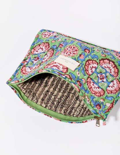 Grande pochette imprimée matelassée LISETTE