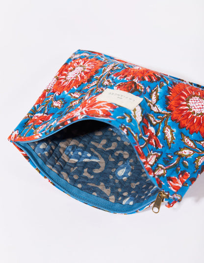 Grande pochette imprimée matelassée LISETTE