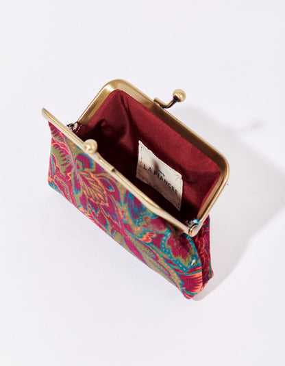 Porte monnaie bourse velours imprimé NIL