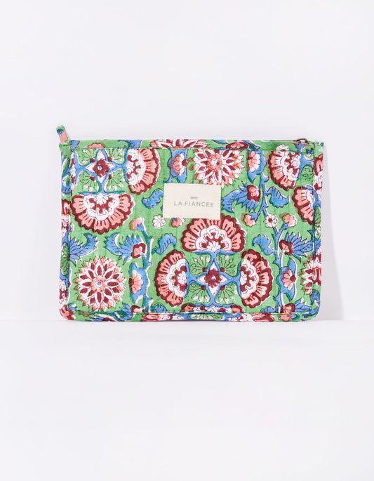 Petite pochette imprimée matelassée LISETTE
