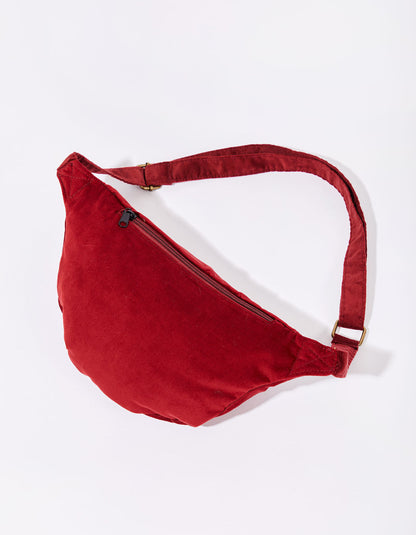 Sac bandoulière banane velours imprimé MUNDAL