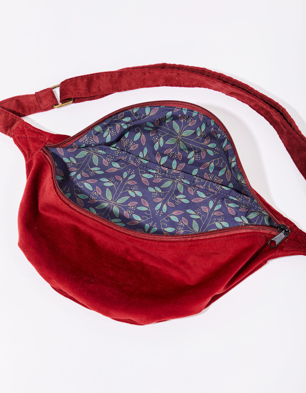 Sac bandoulière banane velours imprimé MUNDAL