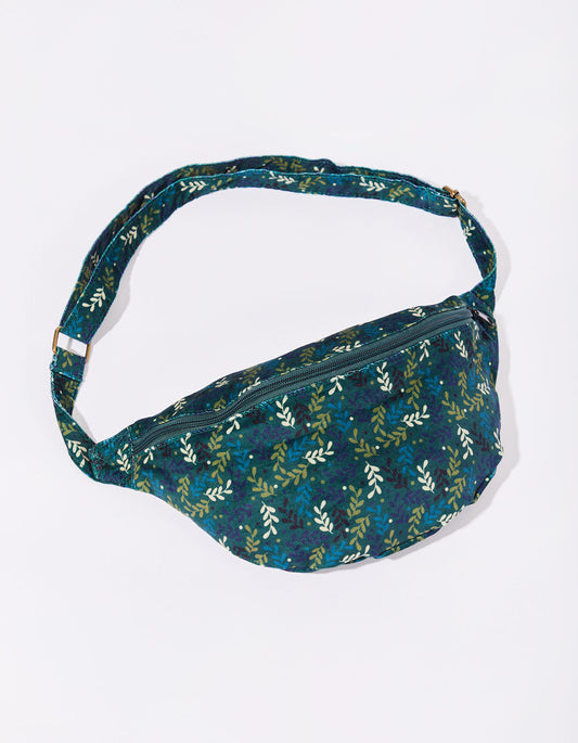 Sac bandoulière banane velours imprimé MUNDAL