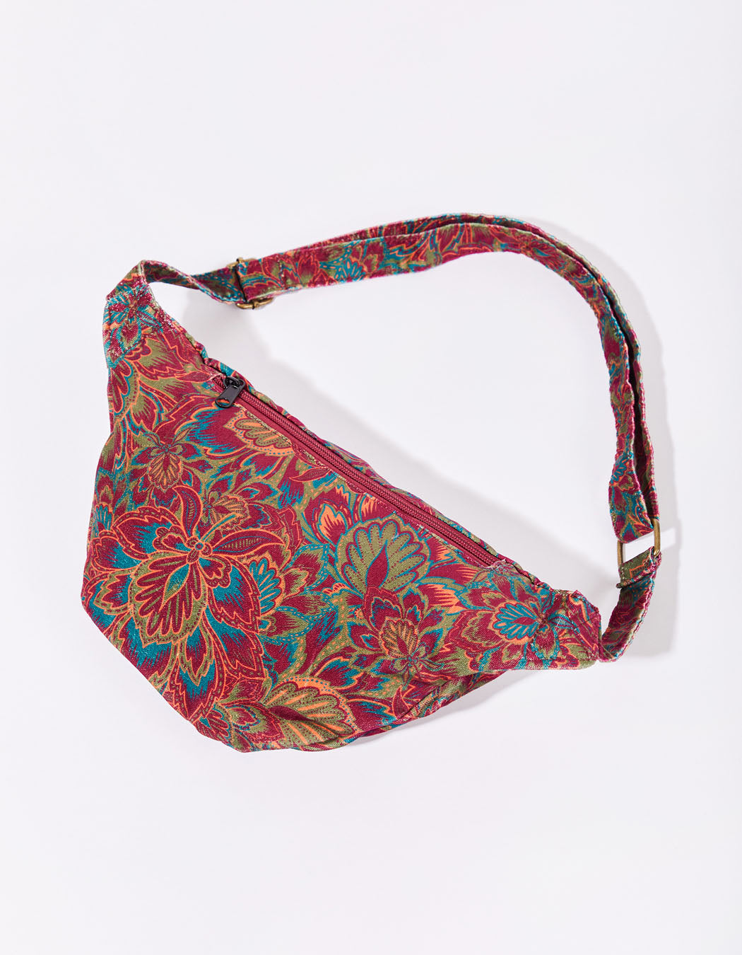 Sac bandoulière banane velours imprimé MUNDAL