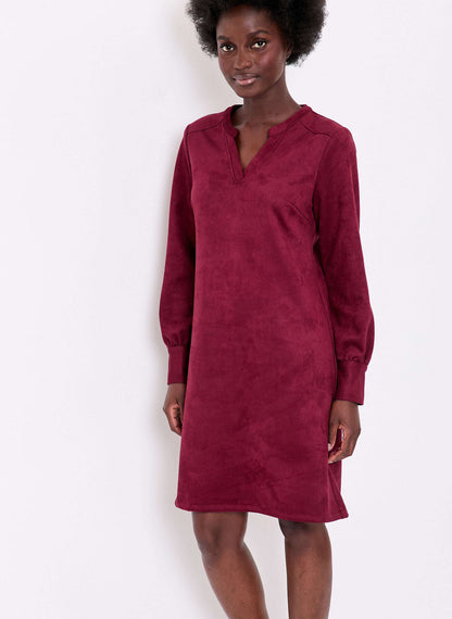 Robe droite suédine souple ANIKA