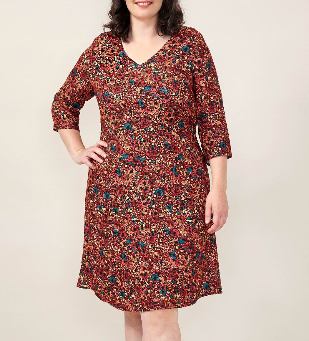 Robe imprimée evasée HIROSAKI