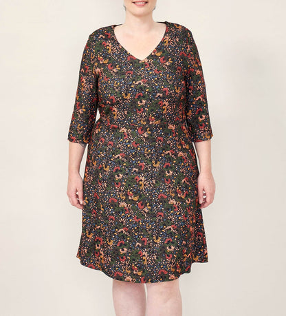 Robe imprimée evasée HIROSAKI
