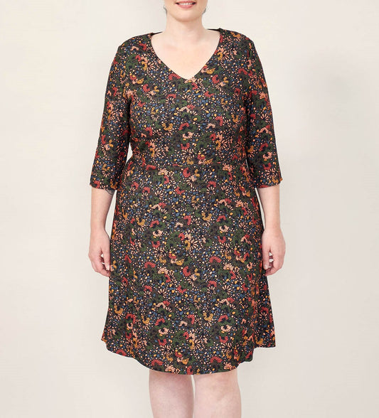 Robe imprimée evasée HIROSAKI