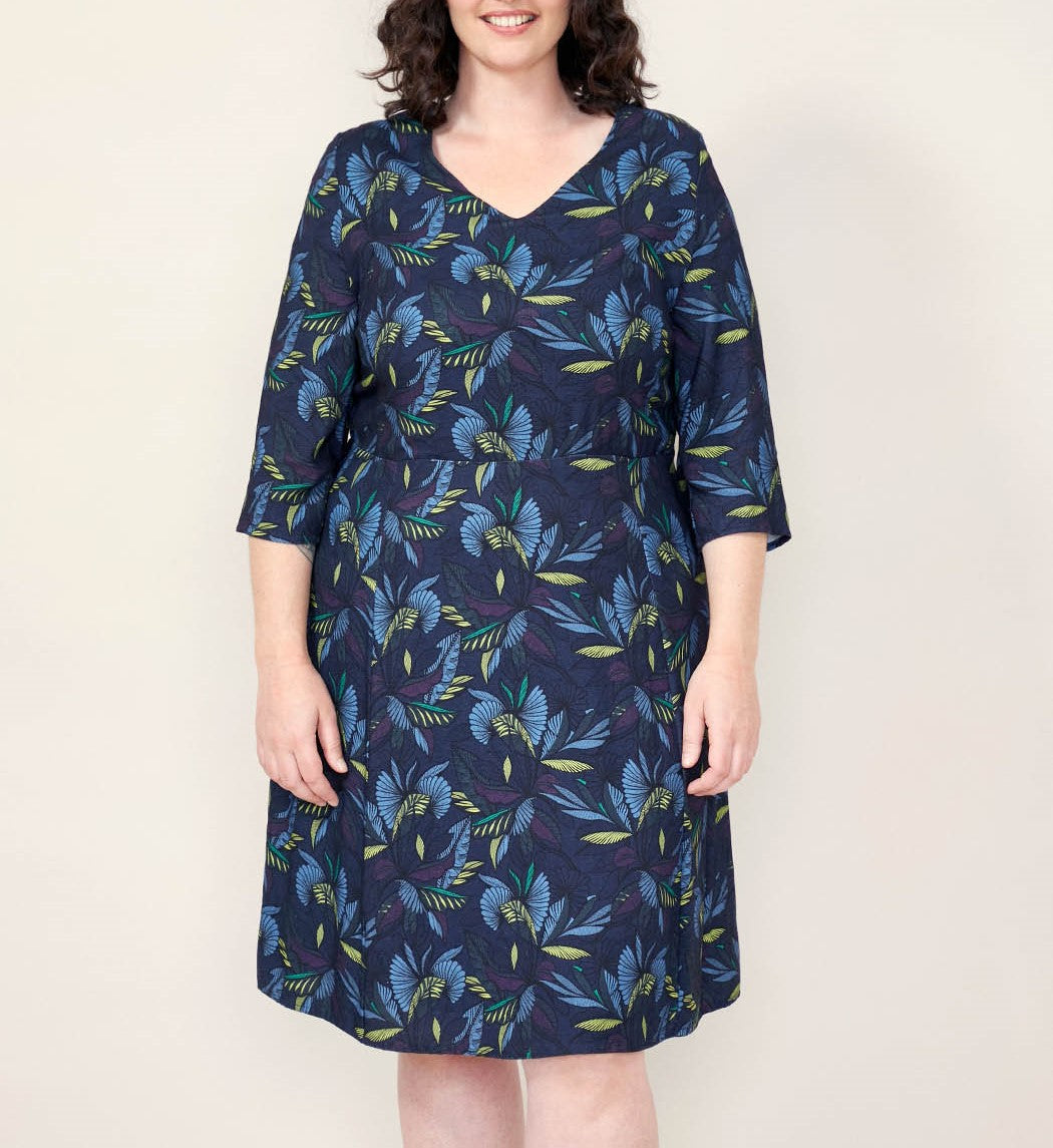 Robe imprimée evasée HIROSAKI