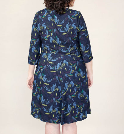 Robe imprimée evasée HIROSAKI