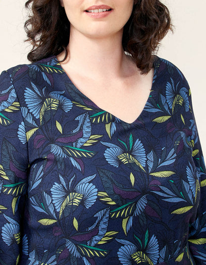 Robe imprimée evasée HIROSAKI