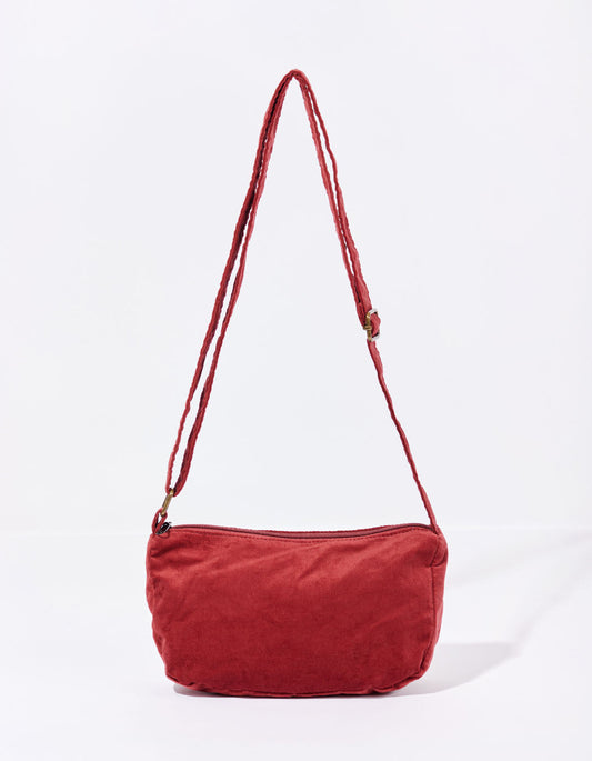 Sac bandoulière velours imprimé CLAY