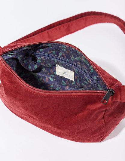 Sac bandoulière velours imprimé CLAY