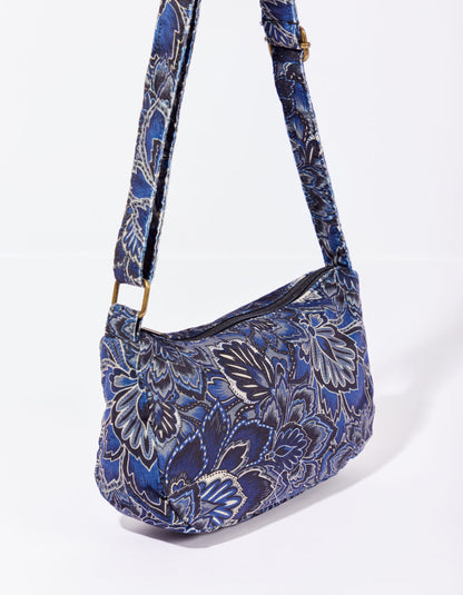 Sac bandoulière velours imprimé CLAY