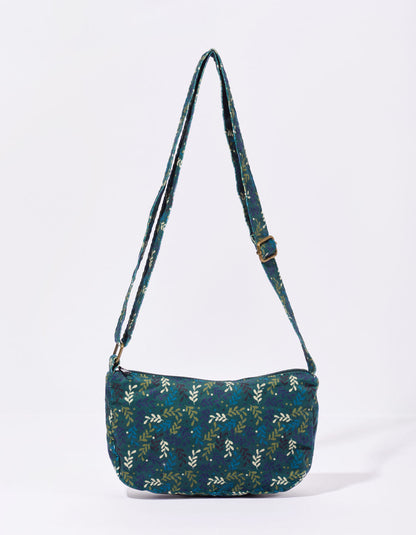 Sac bandoulière velours imprimé CLAY