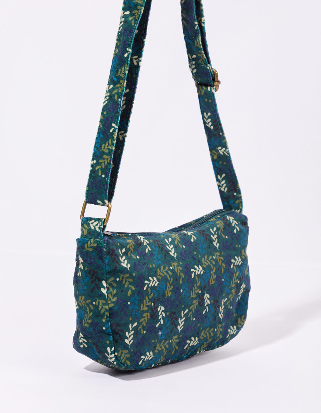 Sac bandoulière velours imprimé CLAY