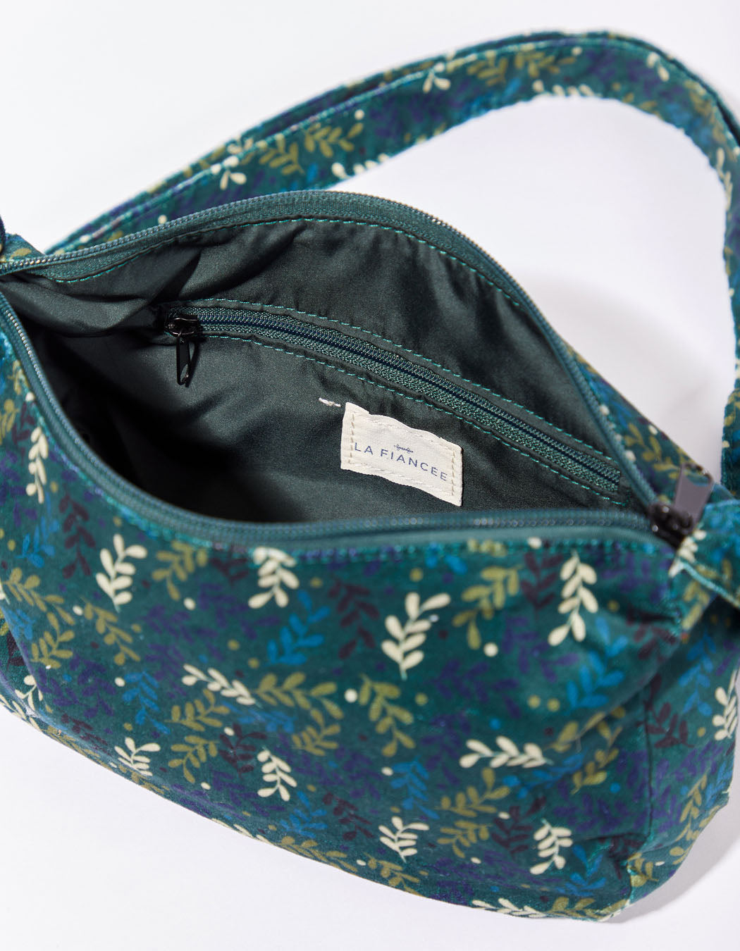 Sac bandoulière velours imprimé CLAY