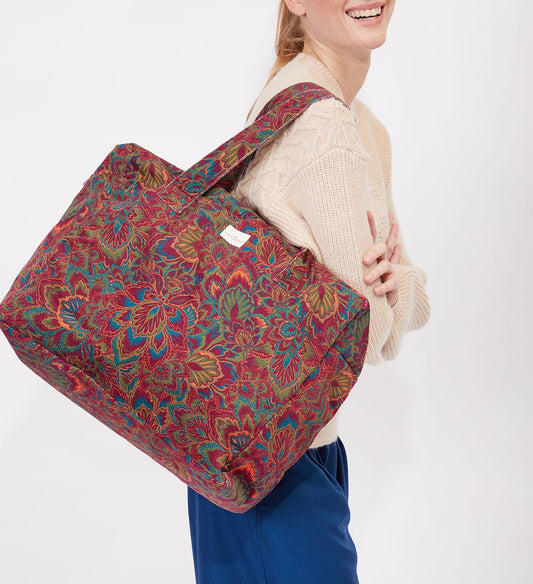 Grand sac week-end coton imprimé MALAI